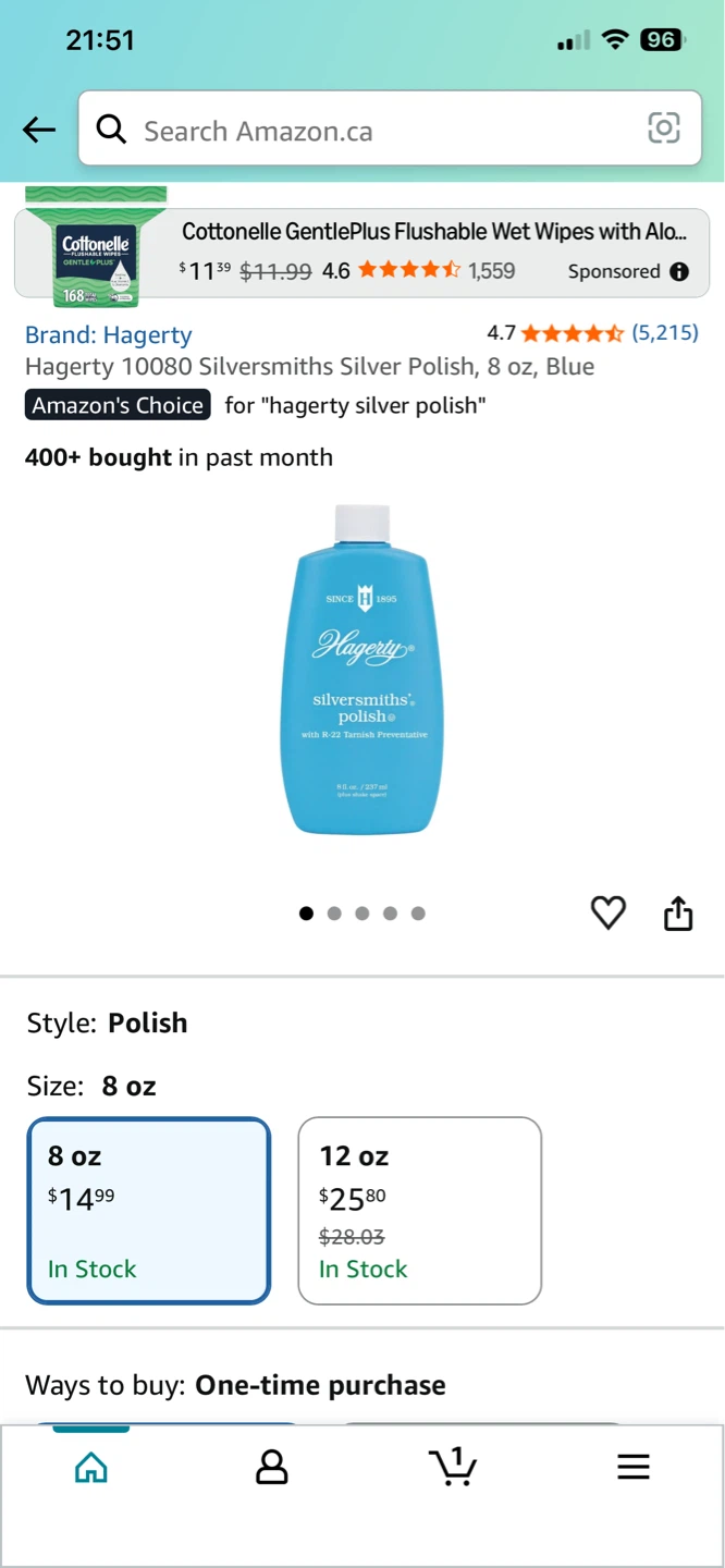 Hagerty Silversmith’s polish (silver/ gold polish)