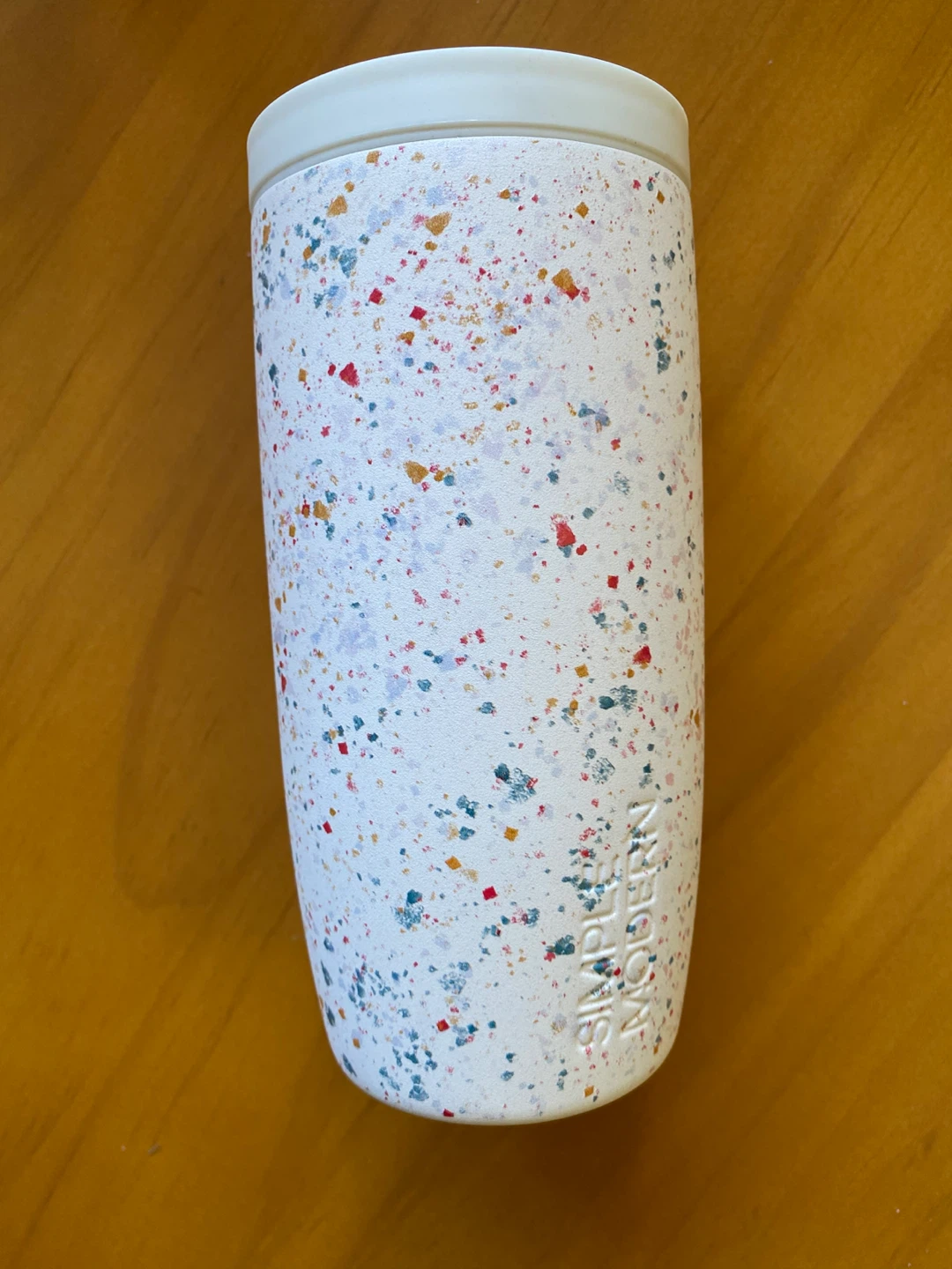 Simple modern Travel Coffee mug (colour: Cream Terrazzo)