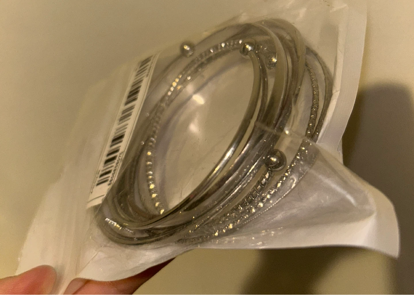 Silver Tone Bangle Bracelet Set - photo 4