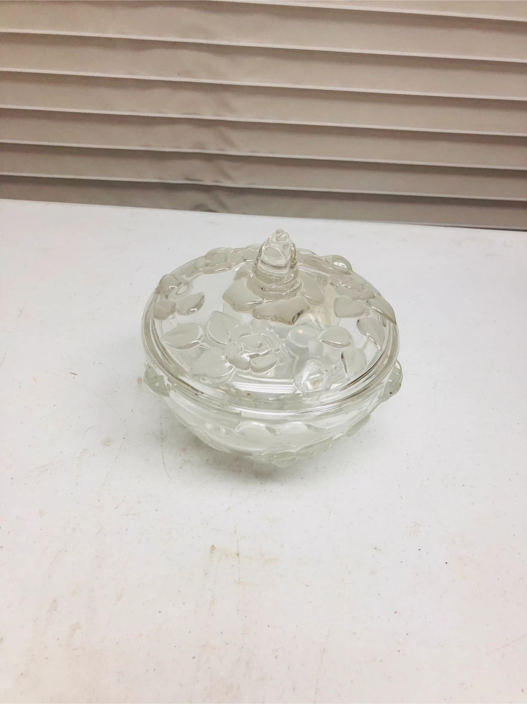 Clear Glass Candy Dish with Lid