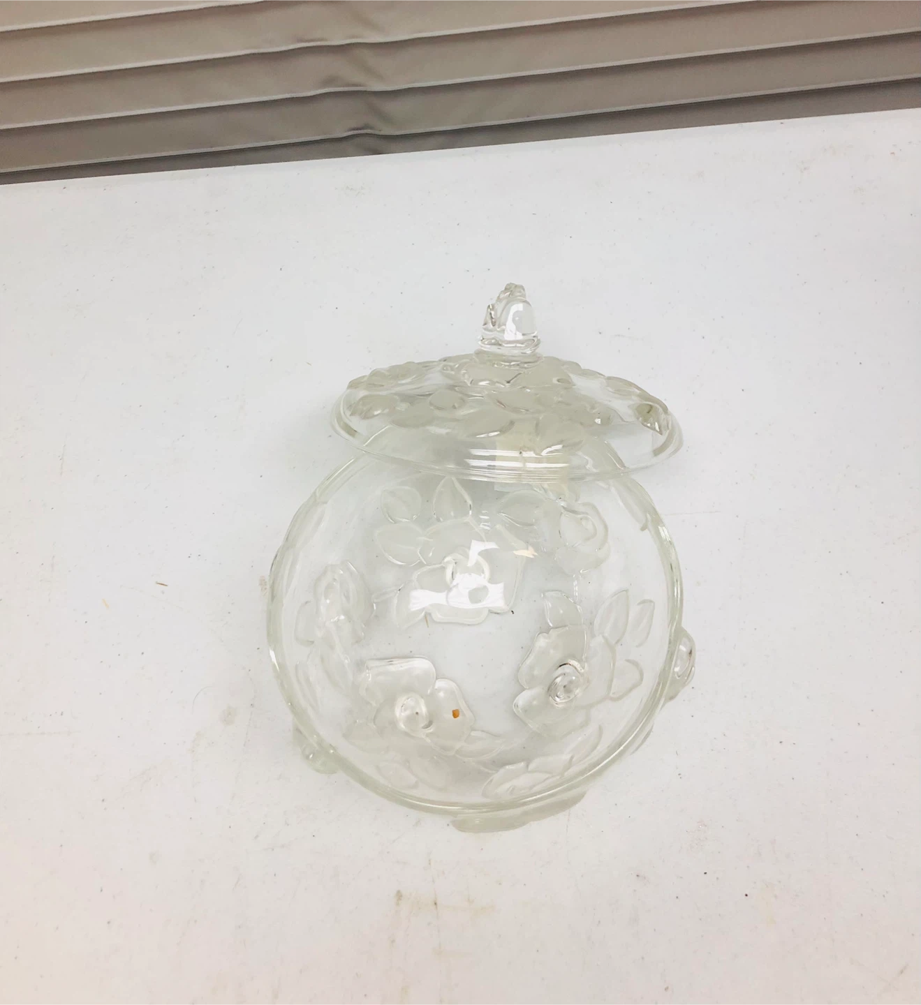 Clear Glass Candy Dish with Lid - photo 2