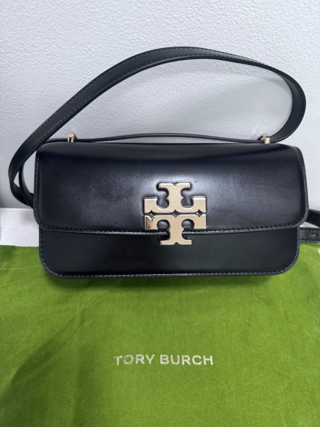Tory Burch Black Leather Shoulder Bag