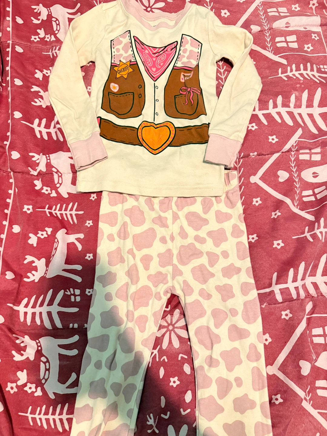 Old Navy Girls Sheriff Costume Pajamas Size 4T