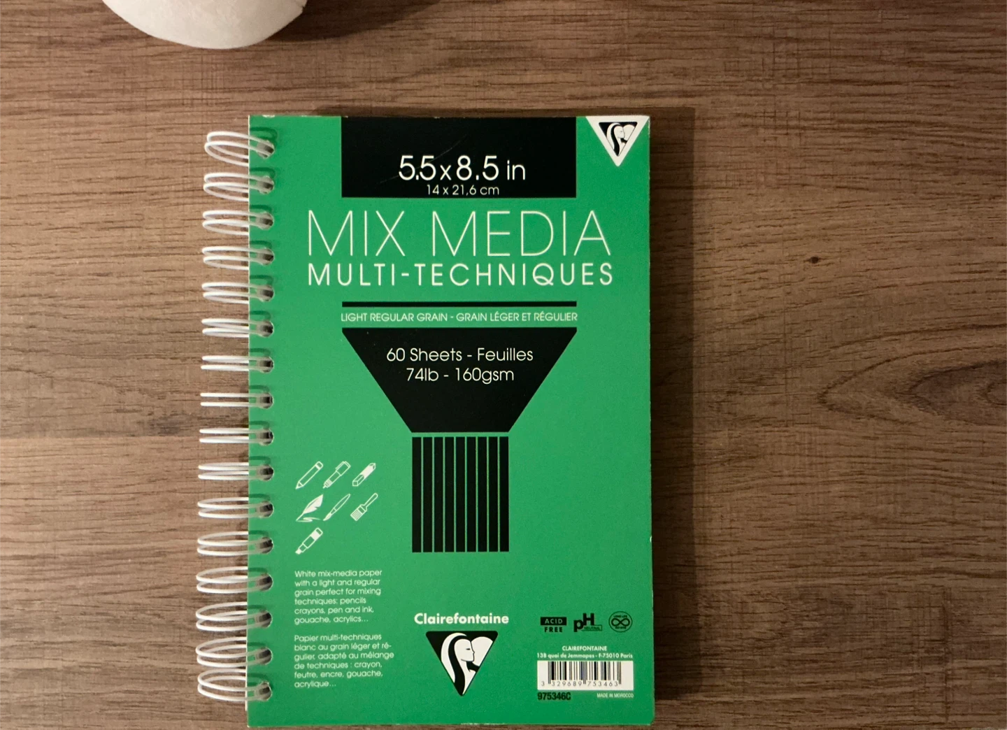 Clairefontaine Mix Media Sketchbook 5.5 x 8.5 in