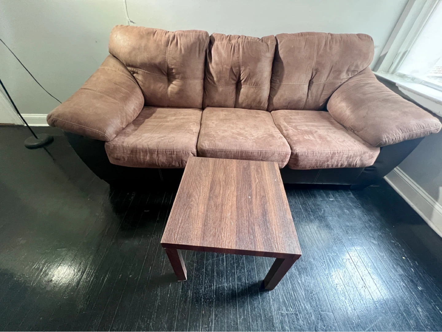 Brown Suede Sofa