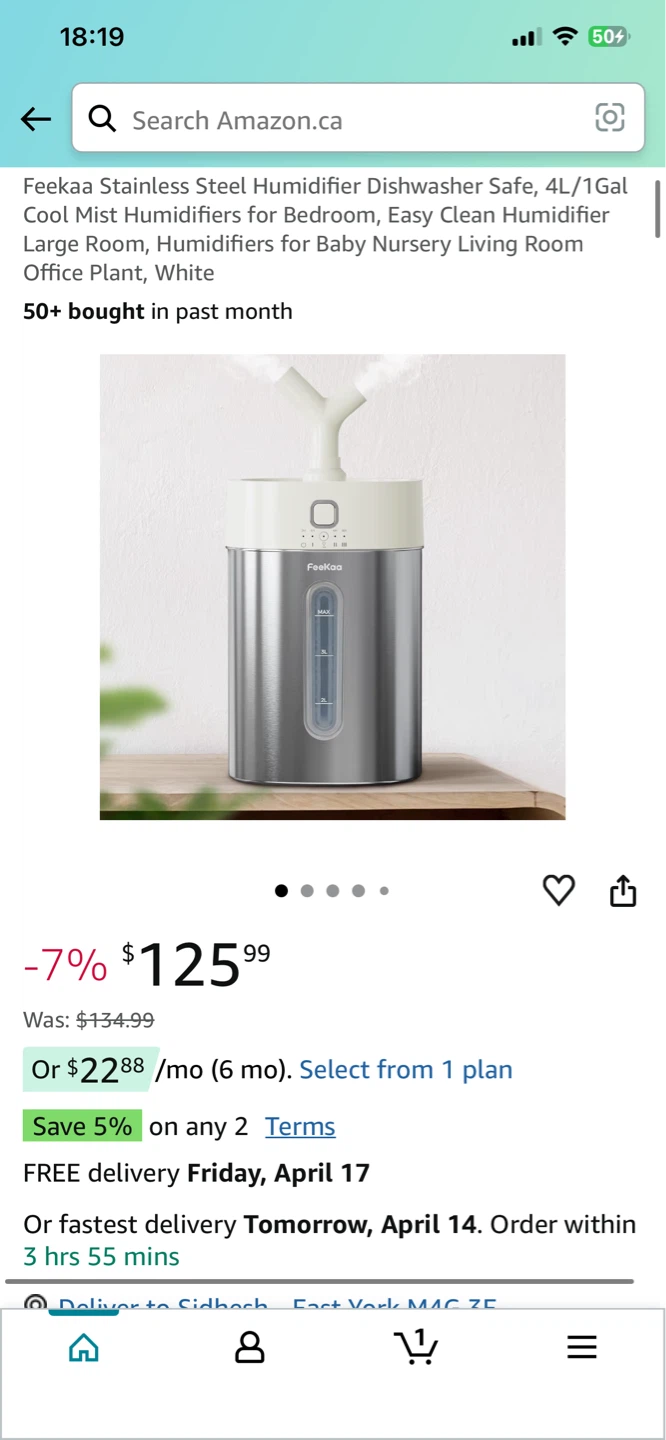 Feekaa stainless steel humidifier (4 litre tank/ 30 hours) - photo 4