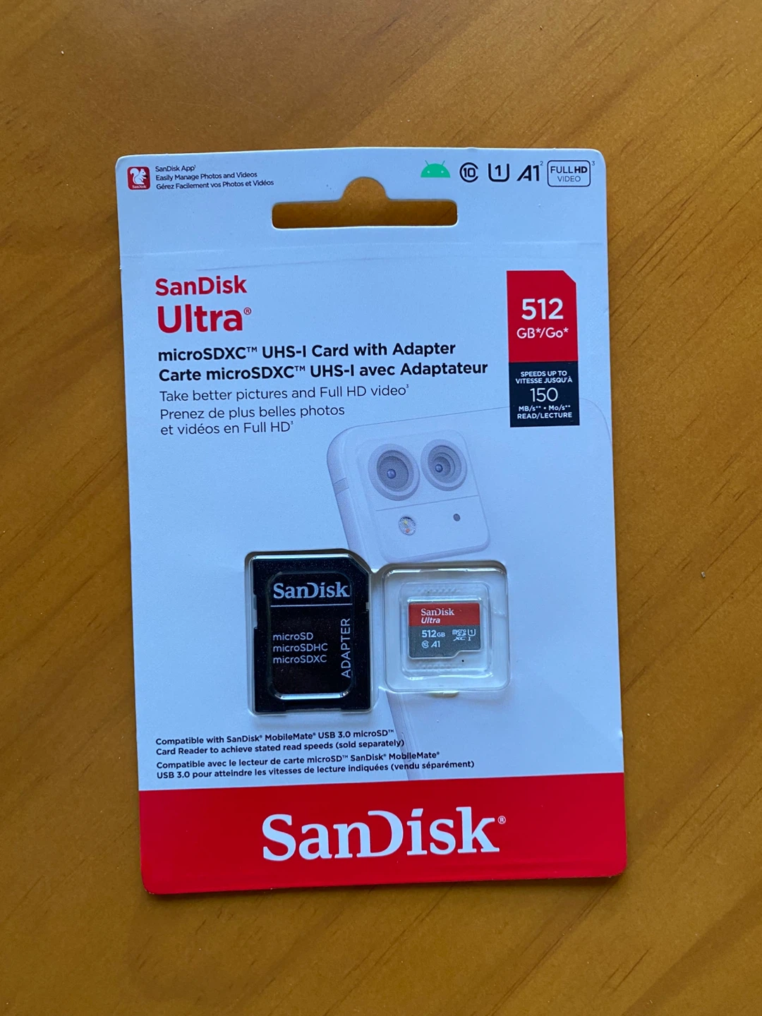 San disk ultra 512 gb micro sdxc UHS 1 card