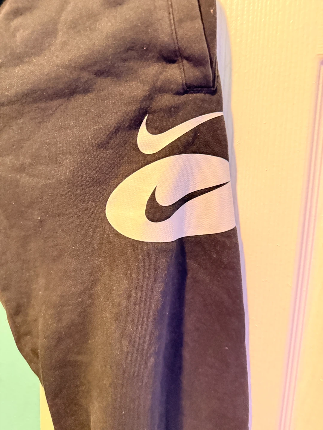 Nike Black Jogger Pants with Double Swoosh Logo - photo 2