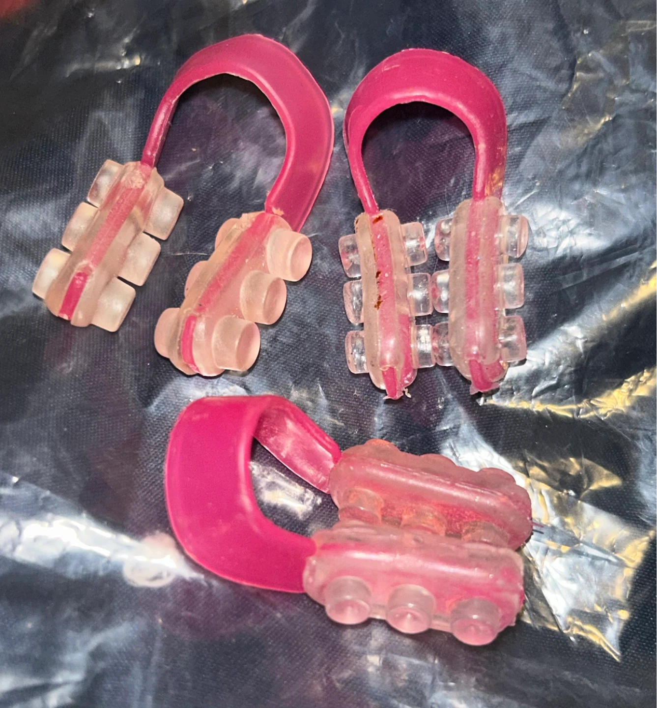 Set of 3 Pink Nose Clips