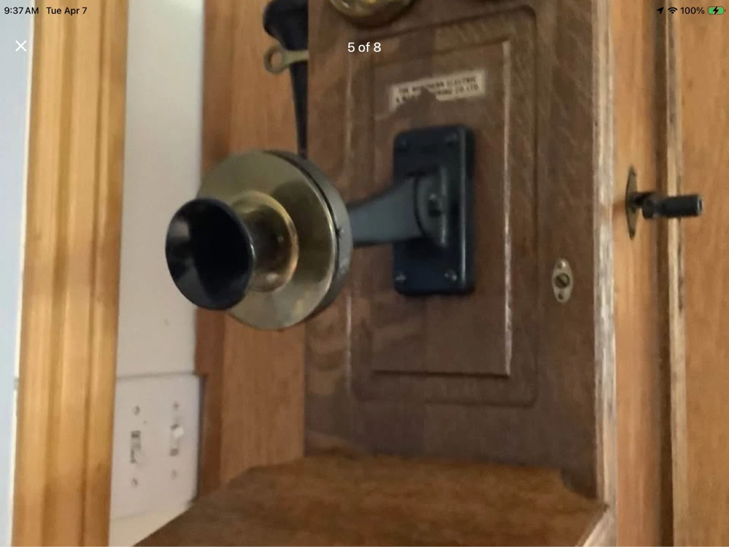 Ant “The Northern Elec & Man Co Ltd Oak Crank Wall Telephone 🐞 🐞 - photo 5