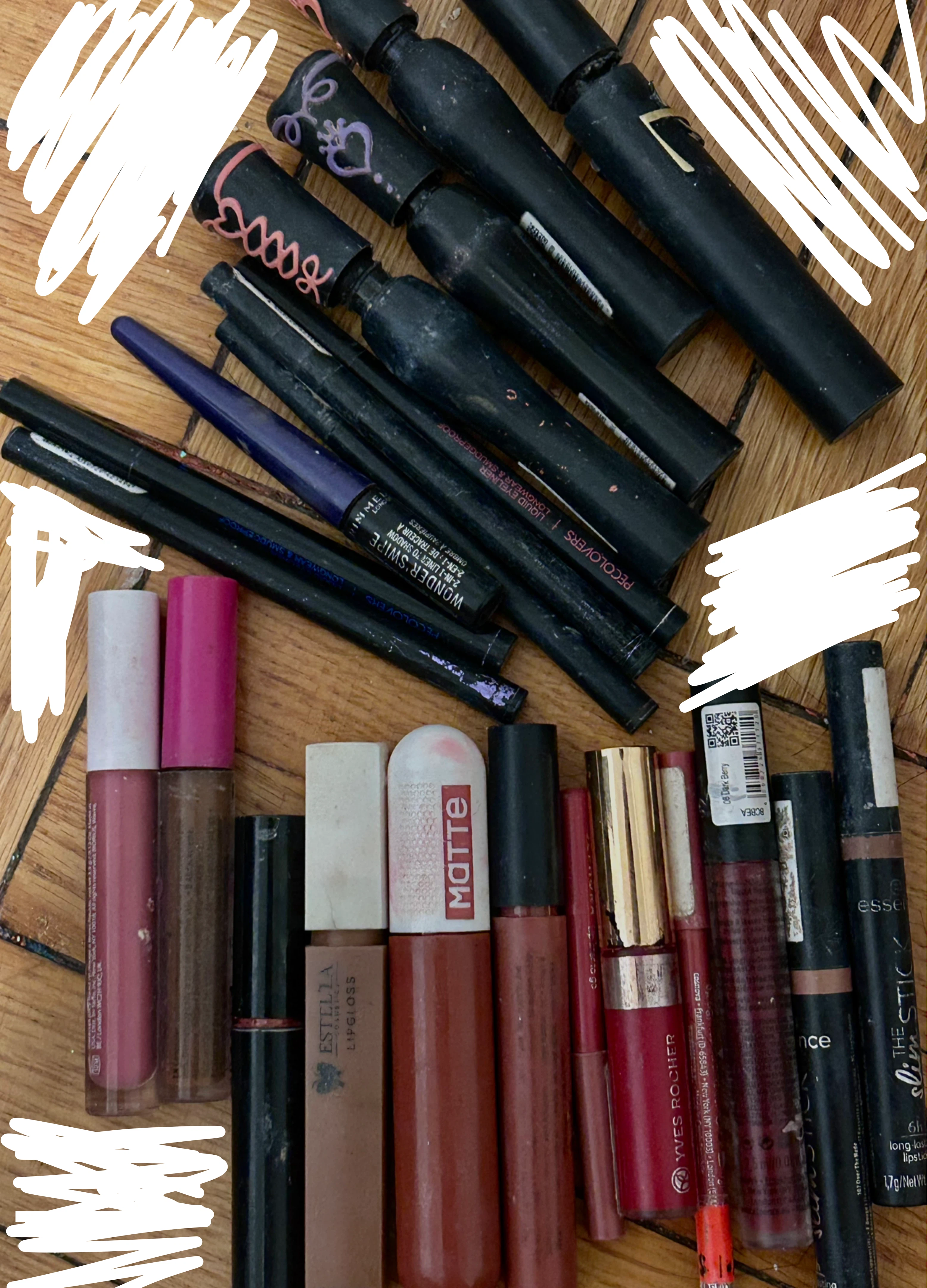 Assorted Makeup Lot - Lipsticks, Liners & Mascaras