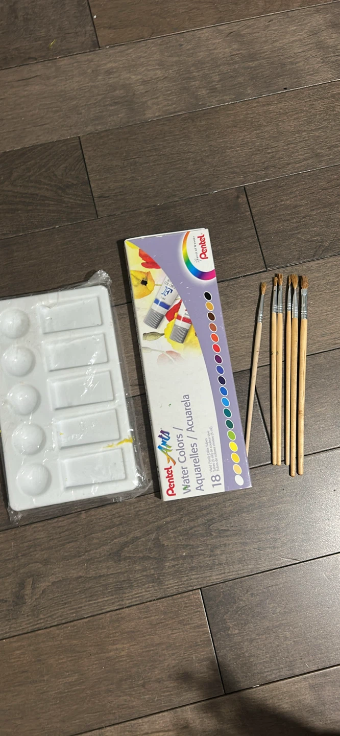 Pentel Arts Water Colors Set with Brushes and Palette