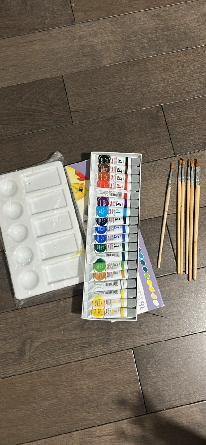 Pentel Arts Water Colors Set with Brushes and Palette - photo 2