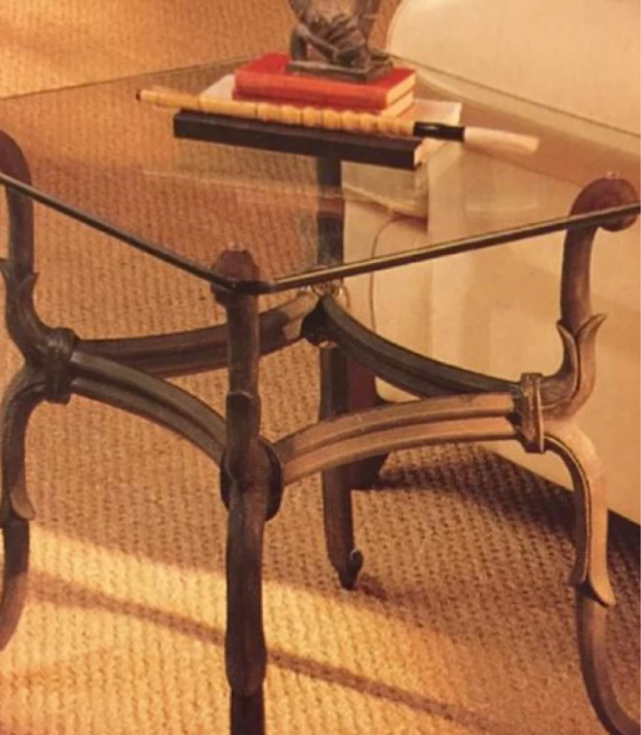 Ornate Metal and Glass Coffee & Side Tables - photo 2