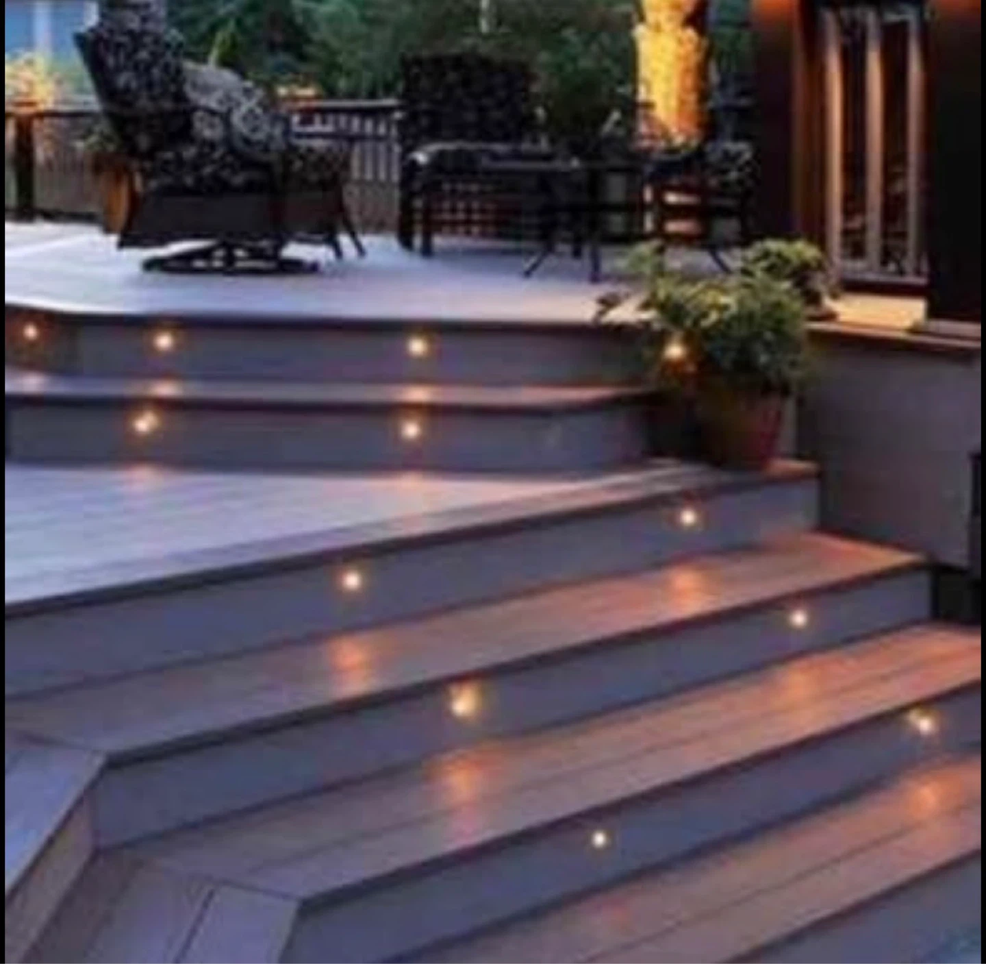12 Pack Outdoor Deck Step Lights - Warm White LED