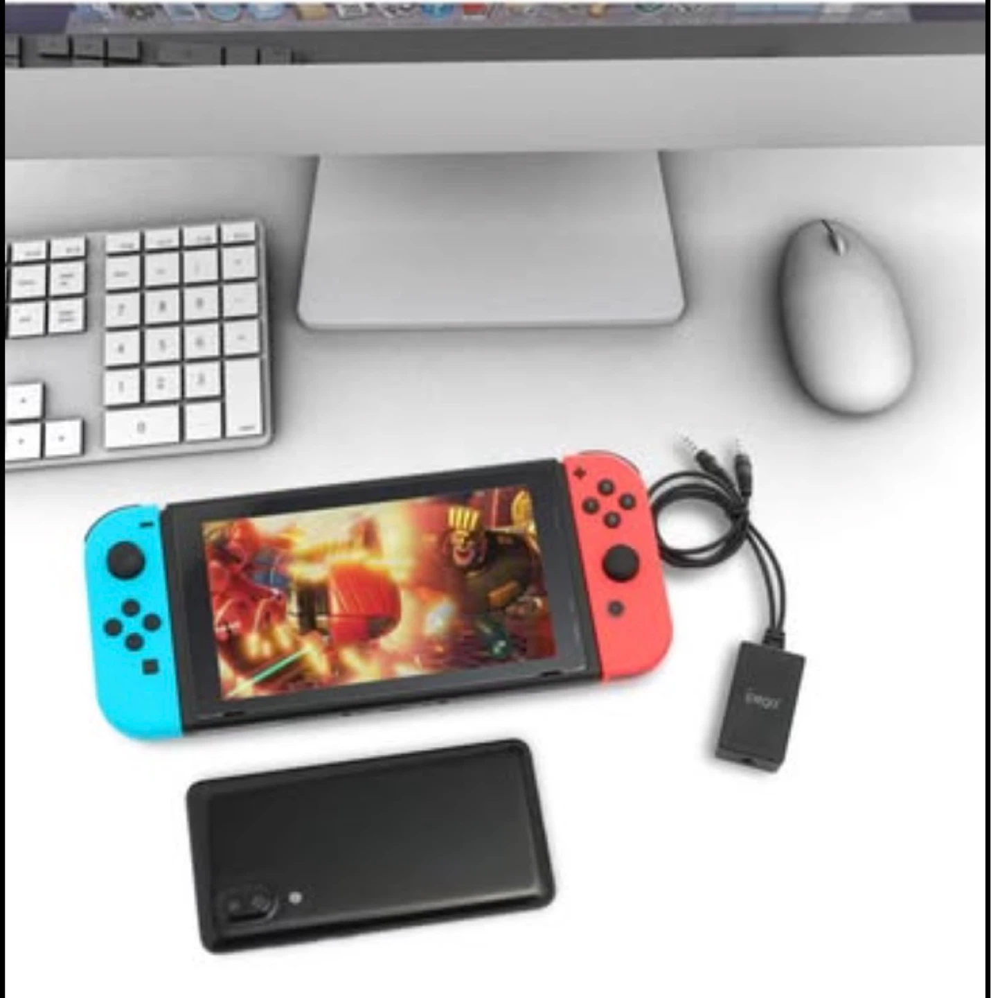 for Switch, 2 in 1 Audio Chat Adapter Compatible with Switch - photo 5
