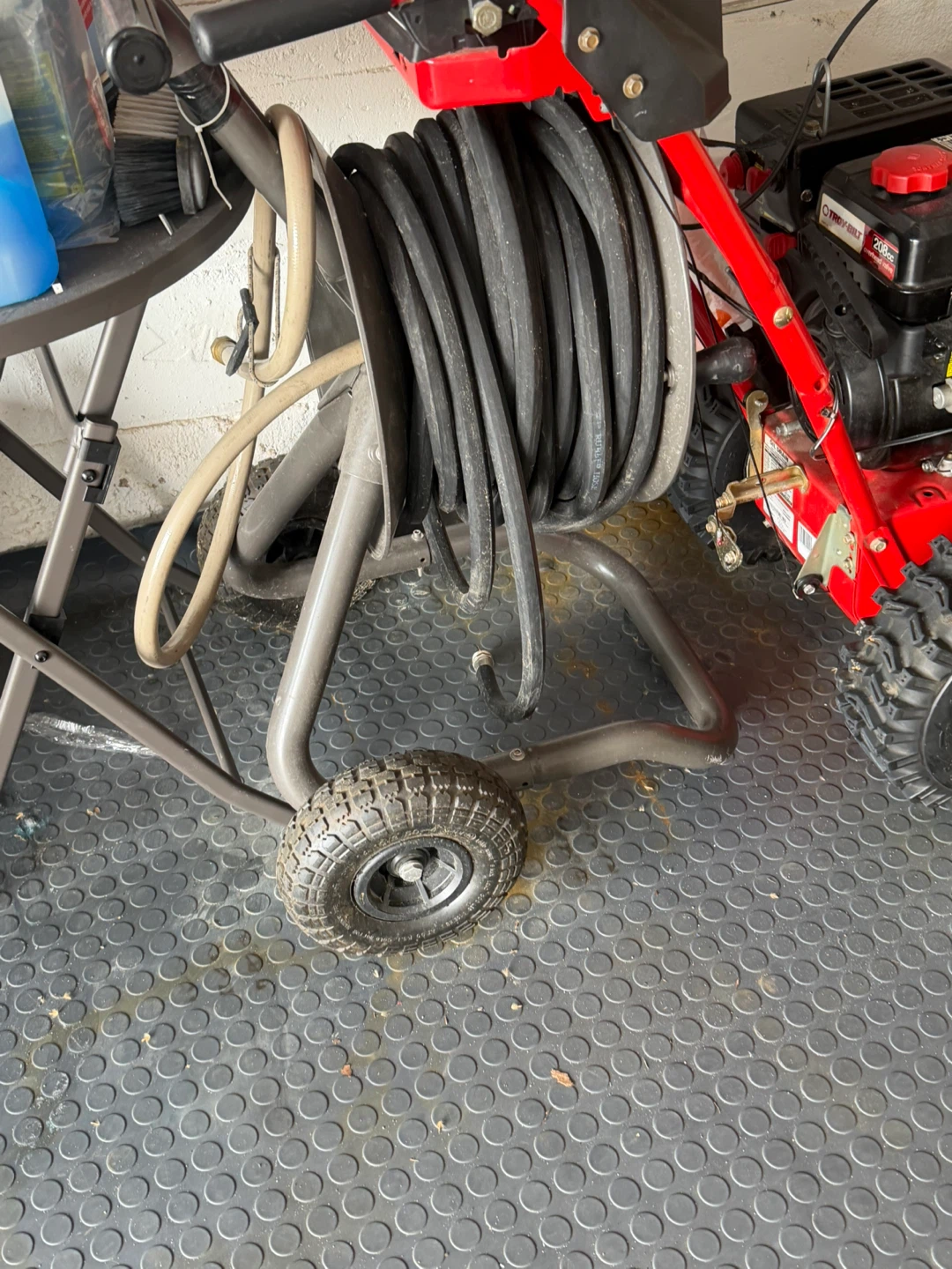 Power Washer Hose Reel Cart with hose