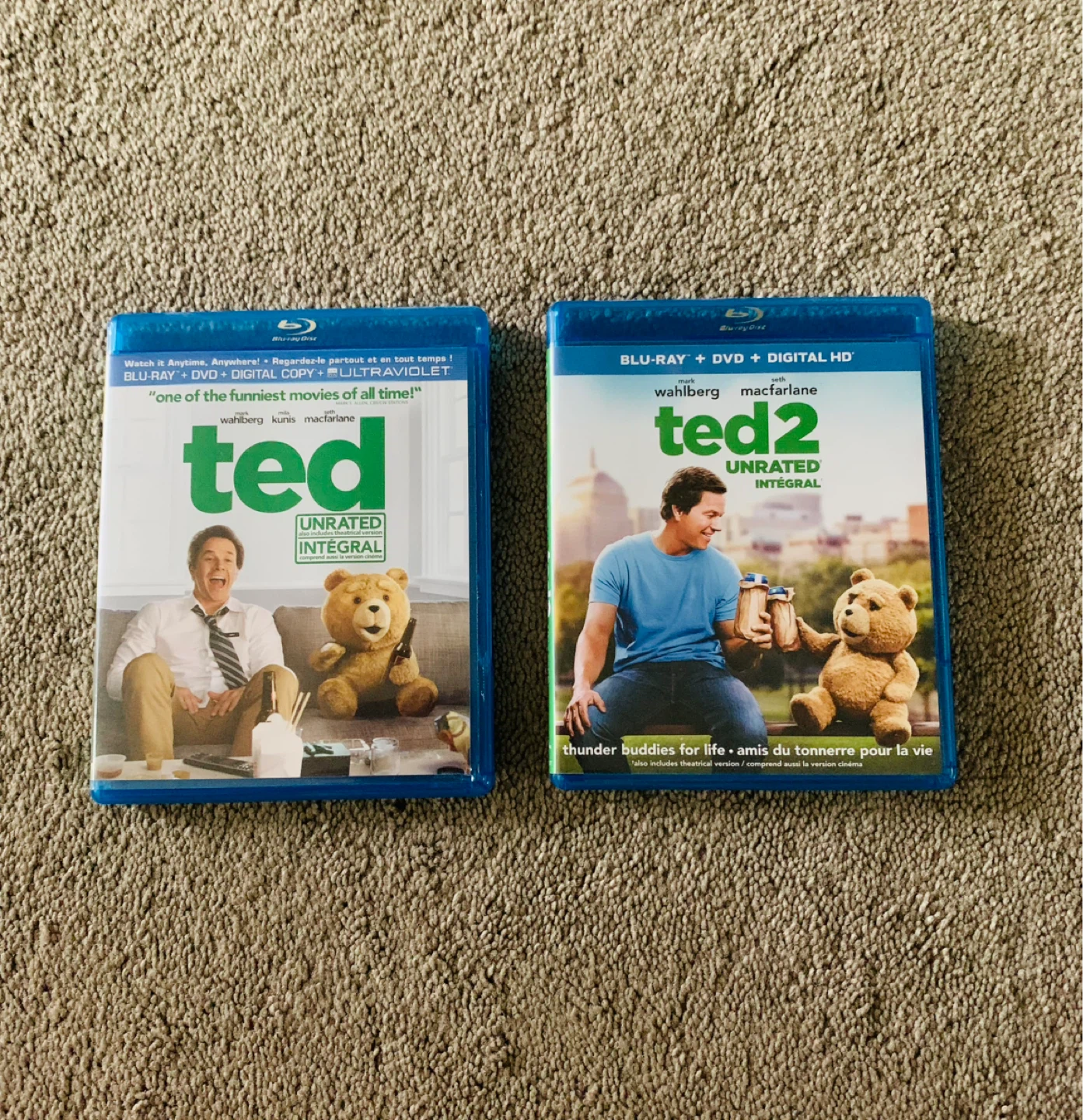 Blu-Ray DVD Ted and Ted 2 Movies (take both $9)