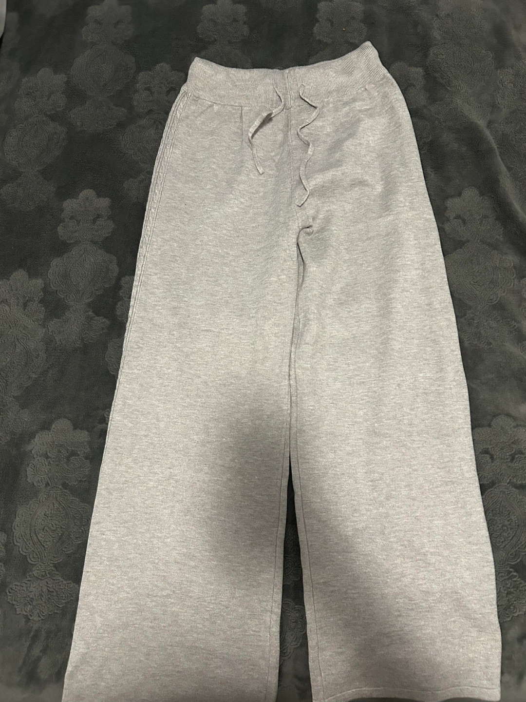Grey Sweater and Wide-Leg Pants Set - photo 2