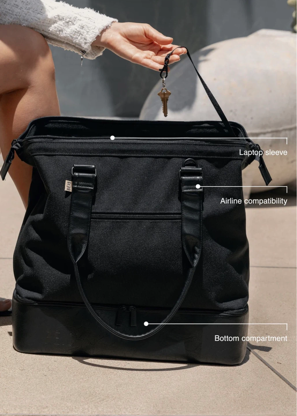 Mini Weekender in Black | BÉIS $70 - photo 2