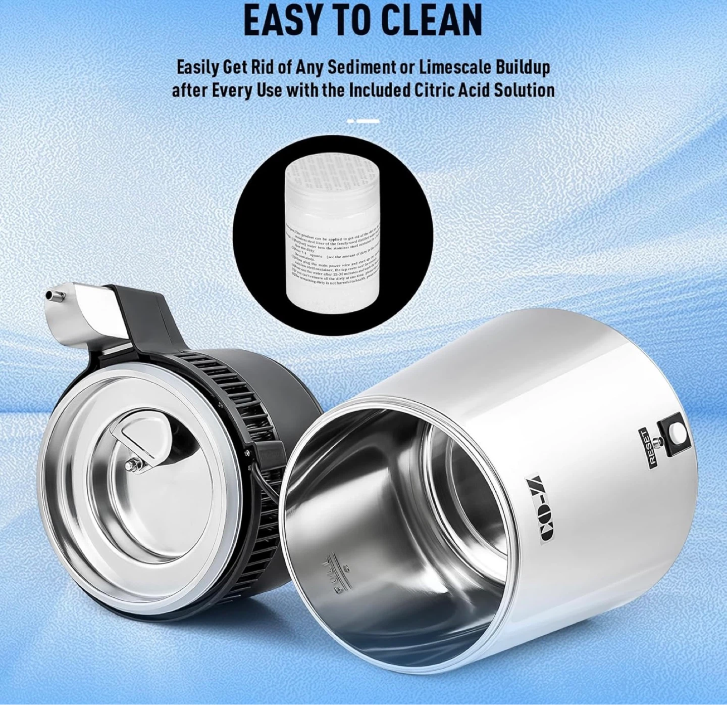 CO-Z Water Distiller 4L Stainless Steel with Glass Container - photo 5