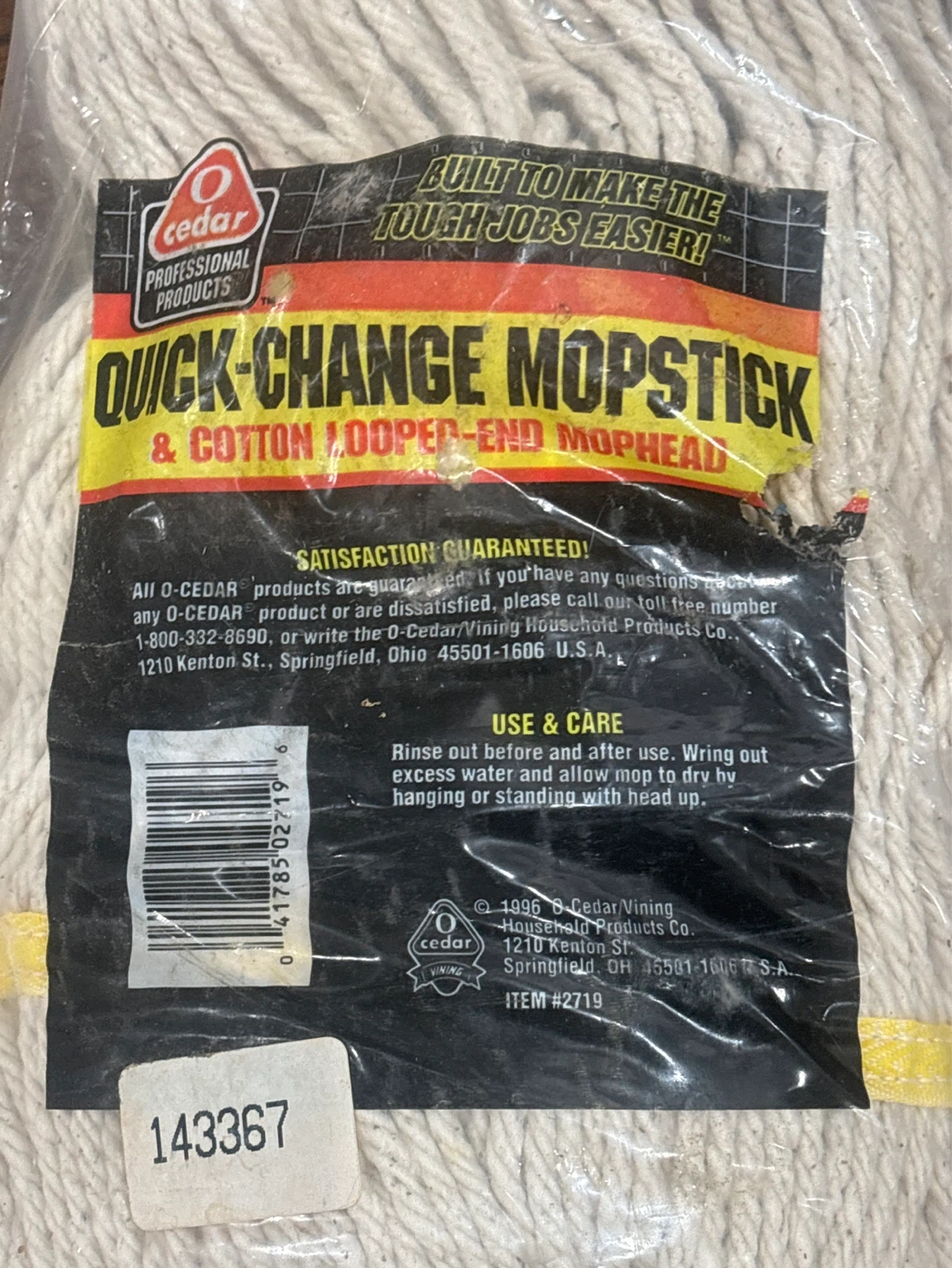 Cedar Professional Quick Mopstick & Cotton Looped-End Mophead - photo 3