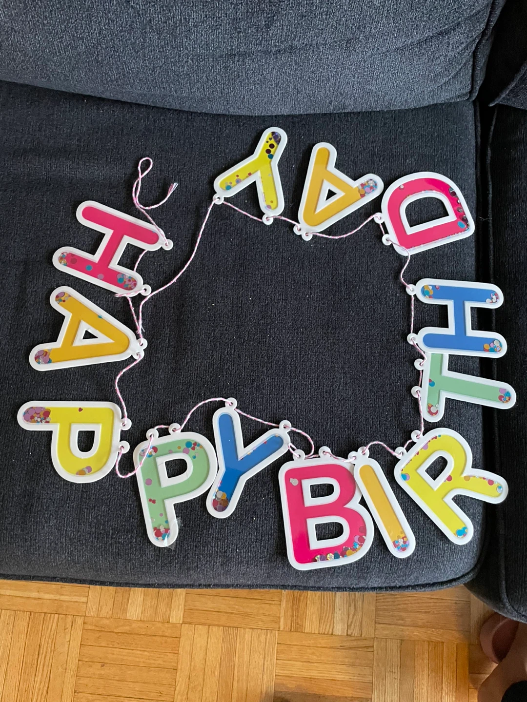 Happy Birthday Banner with Confetti - photo 3
