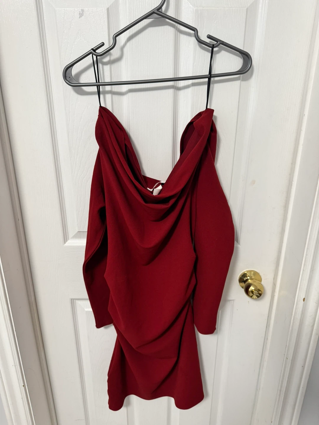 Yaya & Co. Red Ruched Sparkle Dress