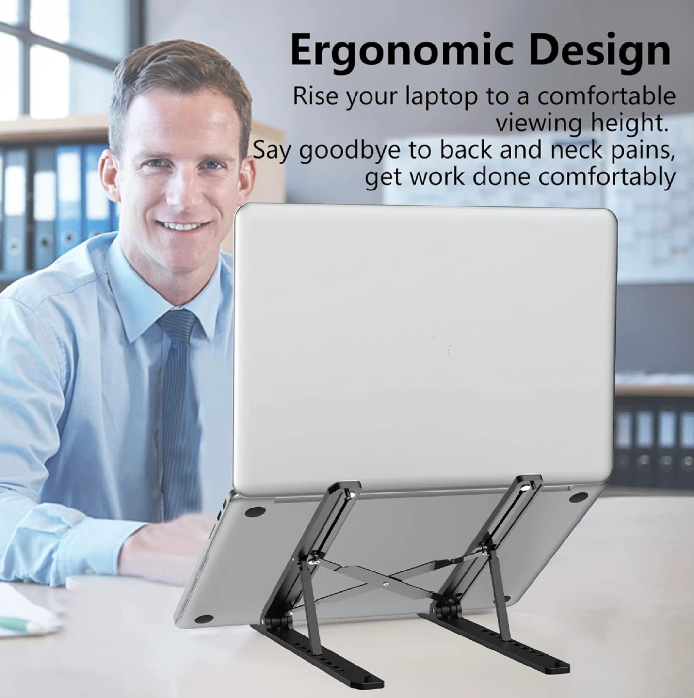 Adjustable Laptop Stand – Foldable, Ergonomic - photo 2