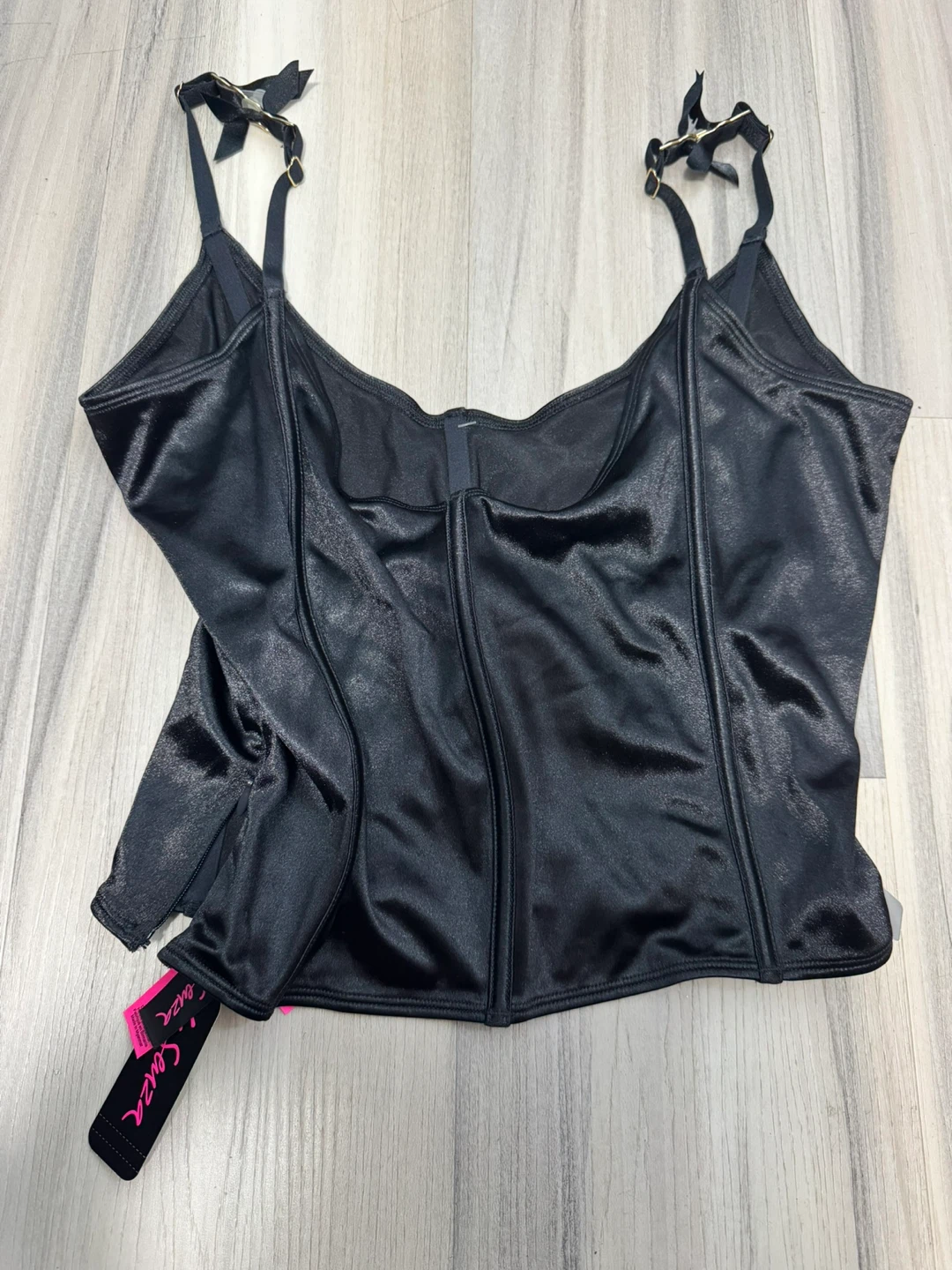 La Senza Black Satin Corset Top M/M - photo 2