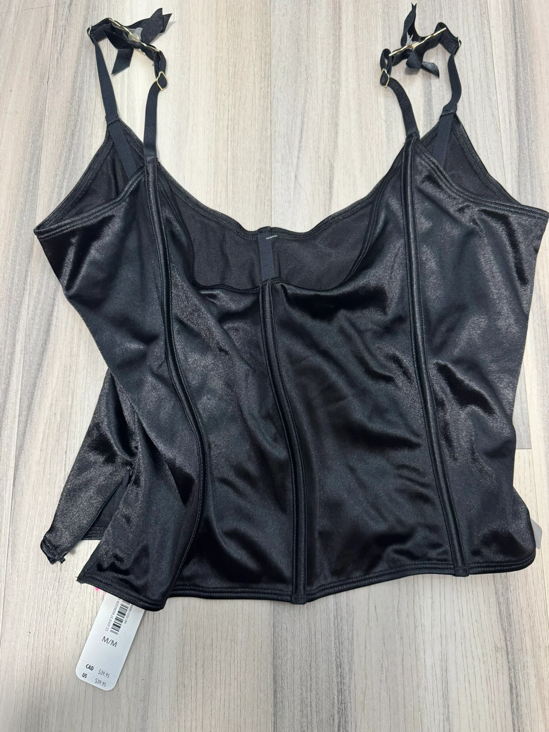 La Senza Black Satin Corset Top M/M - photo 3