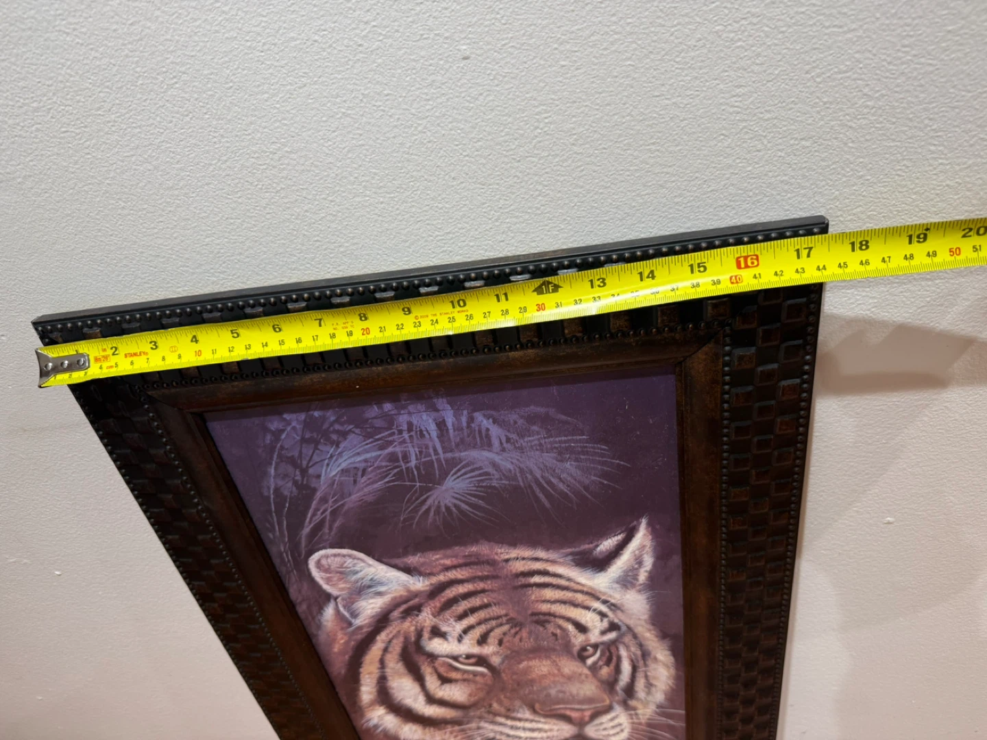 Framed Tiger Print Wall Art - photo 3