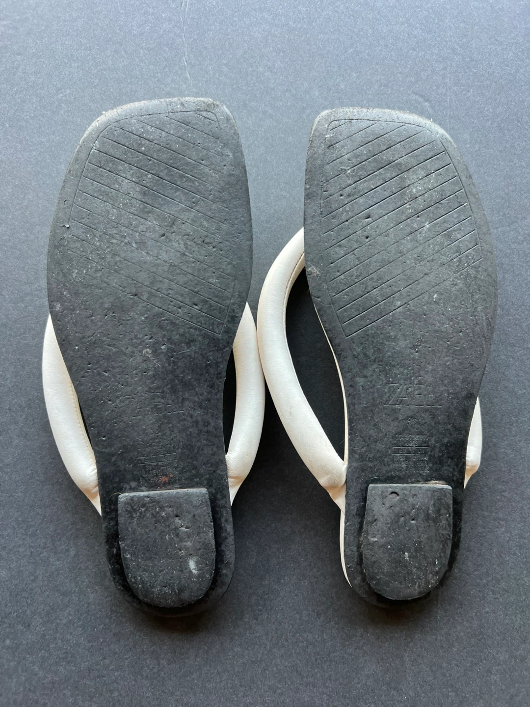 ZARA White Thong Sandals Size 38 - photo 5