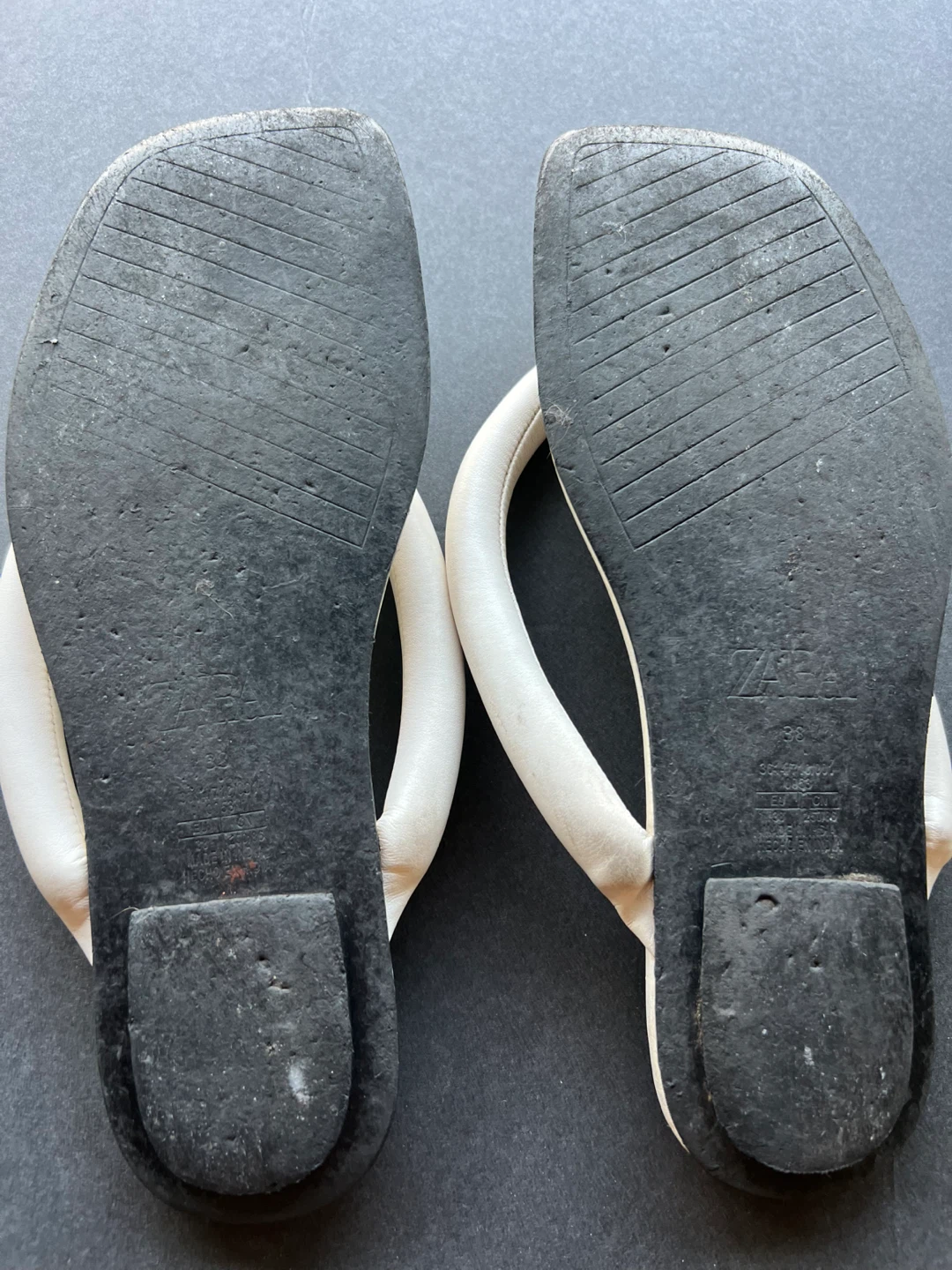 ZARA White Thong Sandals Size 38 - photo 4