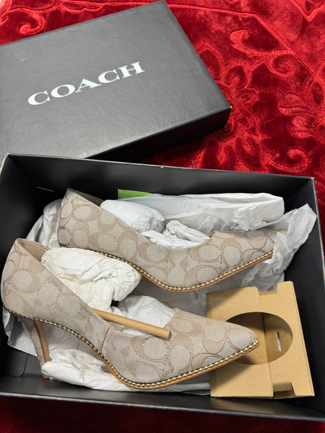 Coach Signature C Canvas Heels