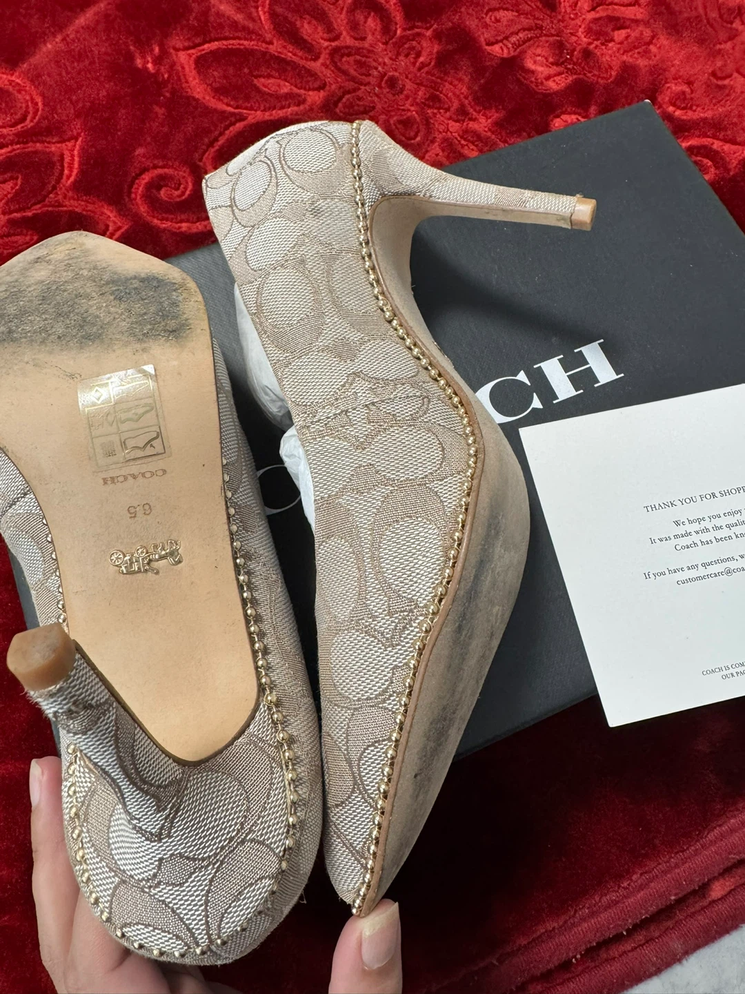 Coach Signature C Canvas Heels - photo 3