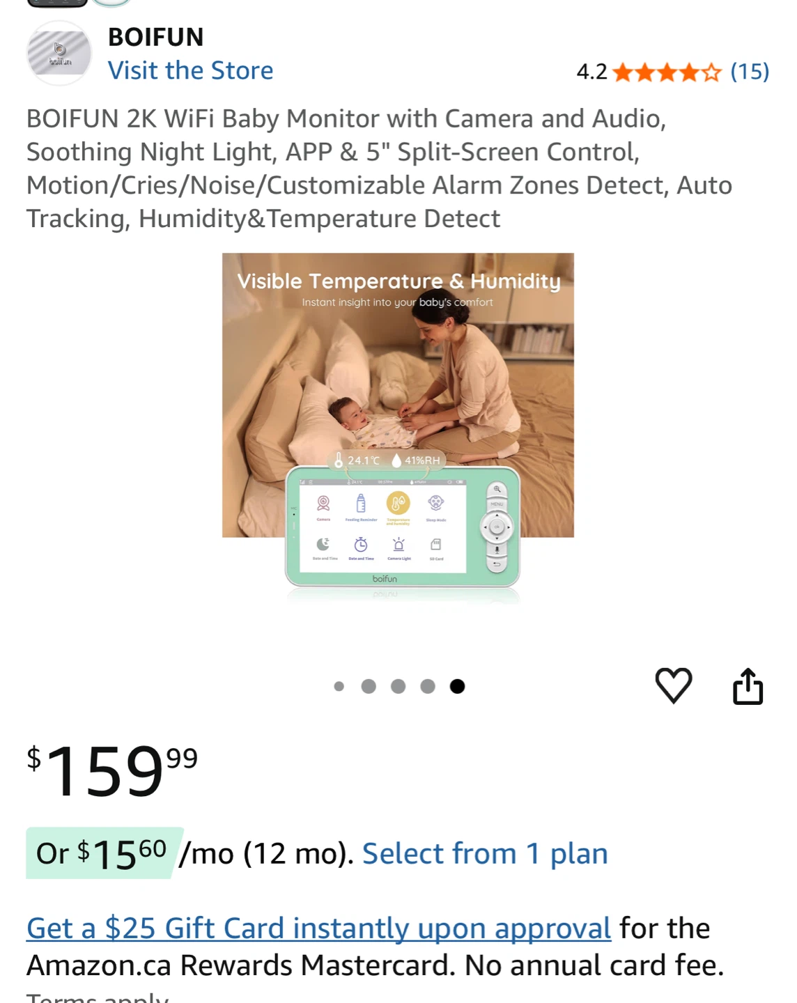 BOIFUN 2K WiFi Baby Monitor with Camera & Audio - photo 2