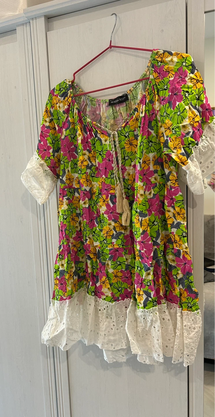 Vanessa Scott Floral Boho Tunic Dress