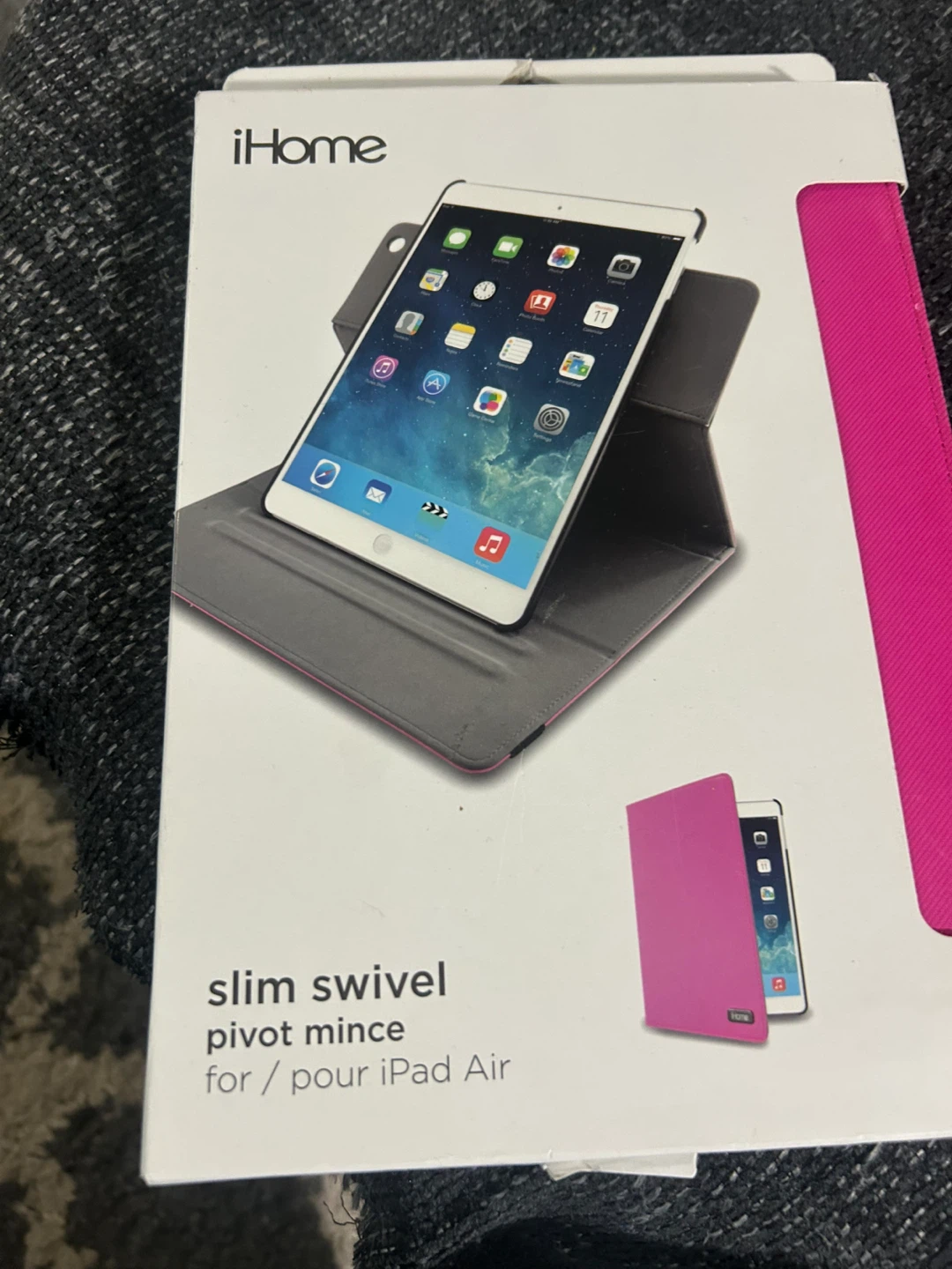 iHome Slim Swivel Pivot Mince Case for iPad Air - Pink