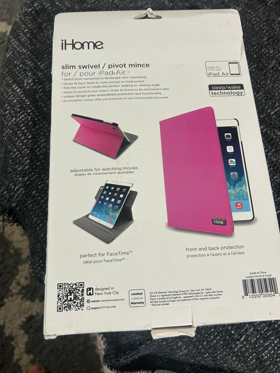 iHome Slim Swivel Pivot Mince Case for iPad Air - Pink - photo 2