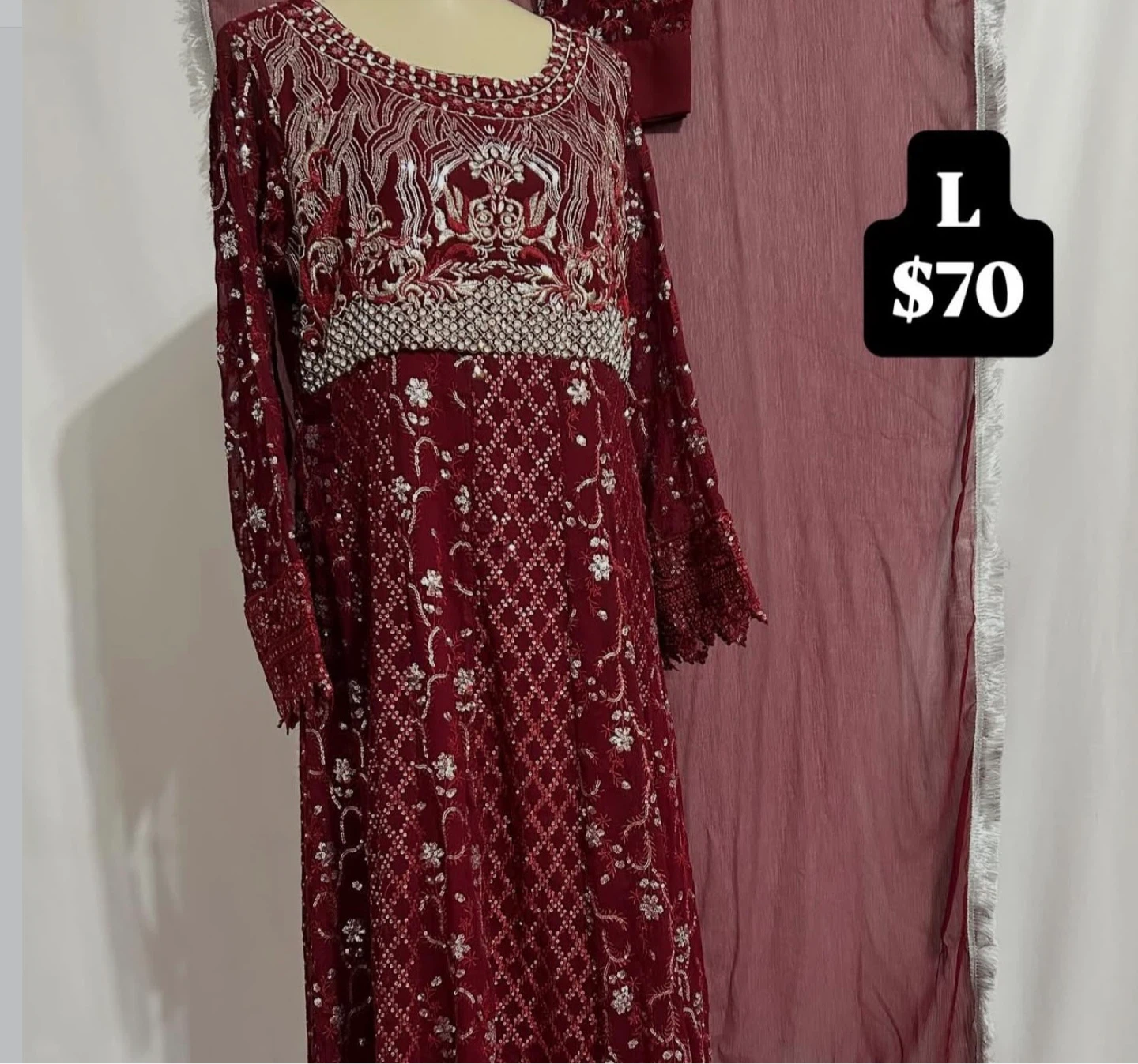 Khaadi Net 3pc Outfit w/ Silk Dupatta & Pants (XS-XL) - photo 2