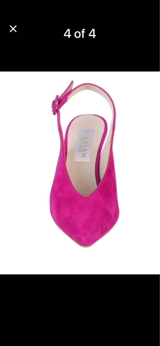 Marian Slingback Heels - Bright Pink Suede - photo 3