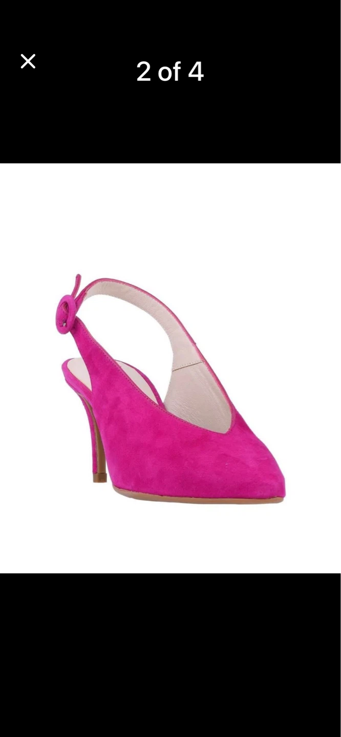 Marian Slingback Heels - Bright Pink Suede