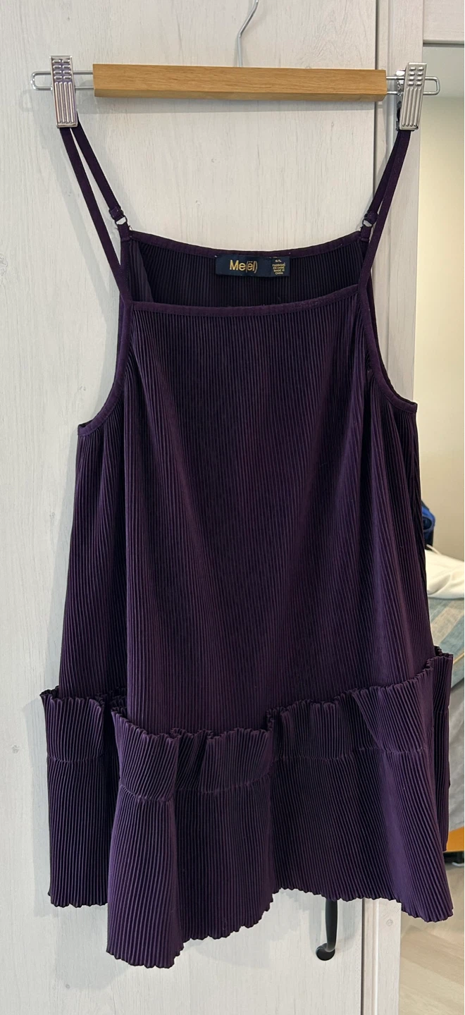 Me&lul plum pleated cami top size L