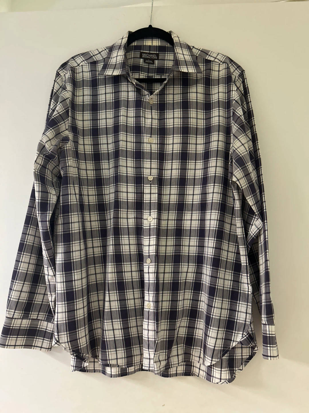 Michael Kors Men's Plaid Purple Dress Shirt- Large - photo 4