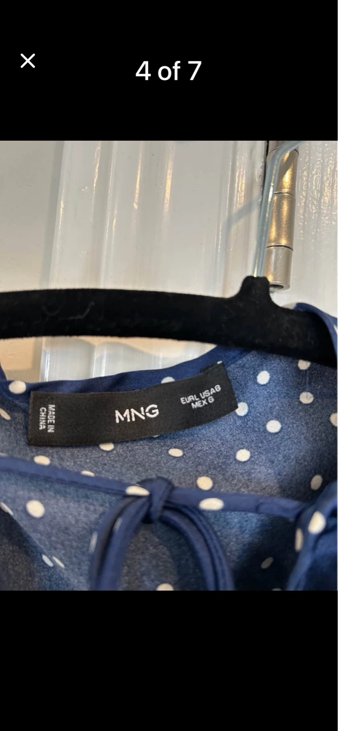MNG Polka Dot Blouse - Size US 6 - photo 2