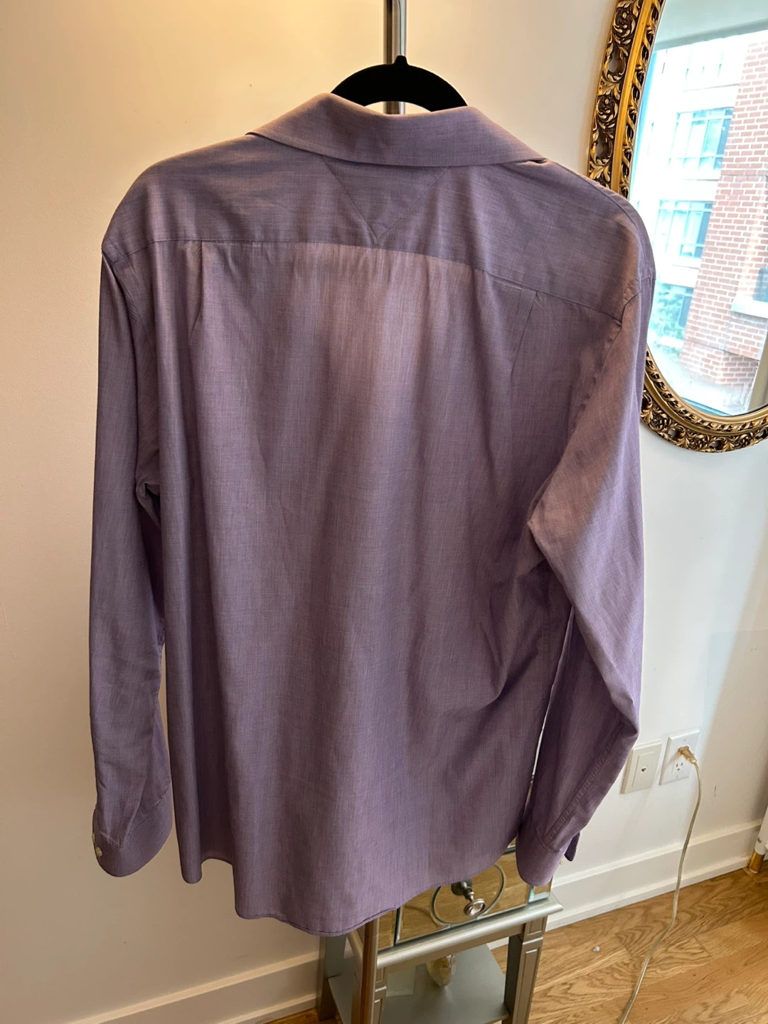Men’s Tommy Hilfiger Slim Fit Dress Shirt Lavender Size 16 34-35 - photo 4