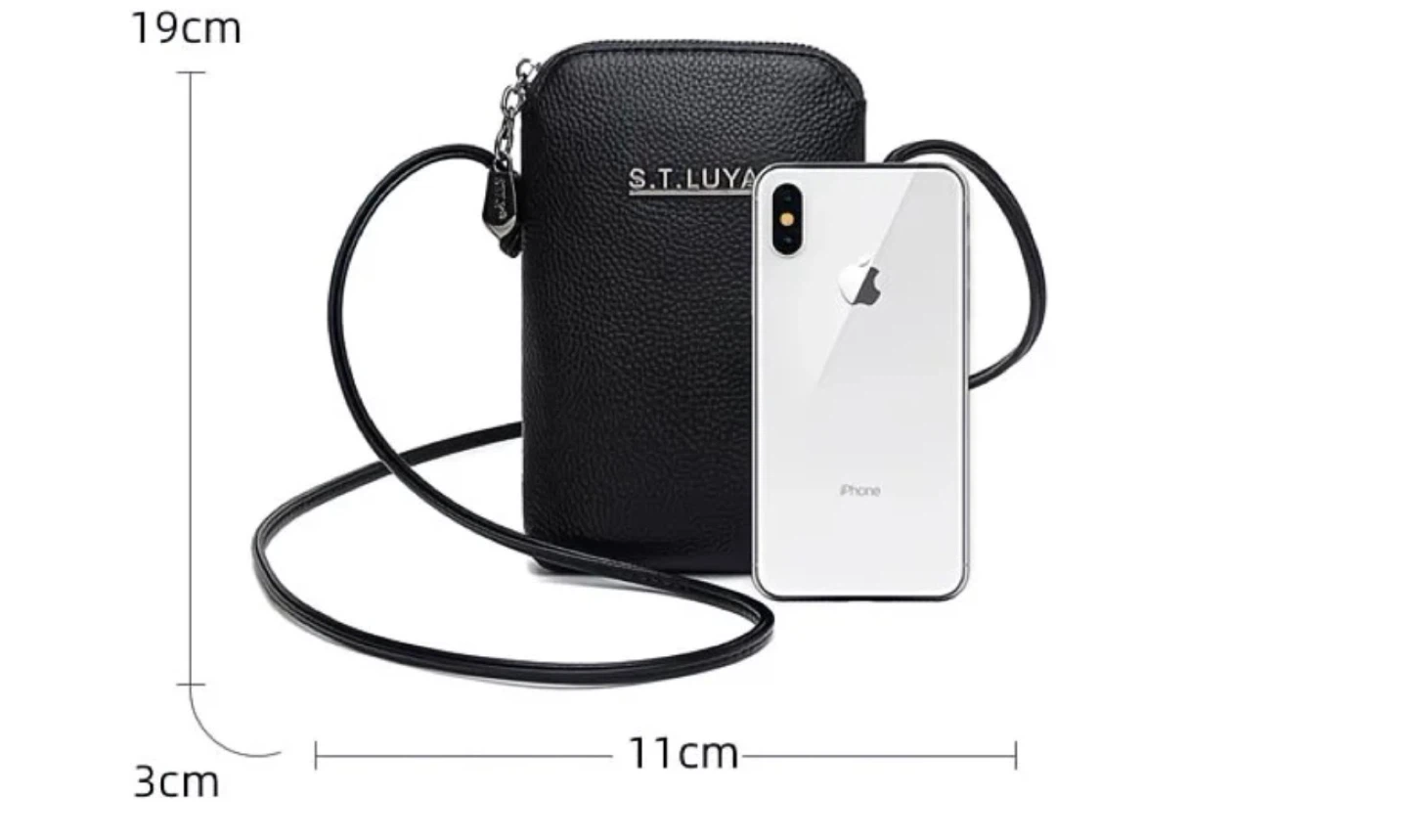 S.T. LUYA Black Faux Leather Phone Bag - photo 3