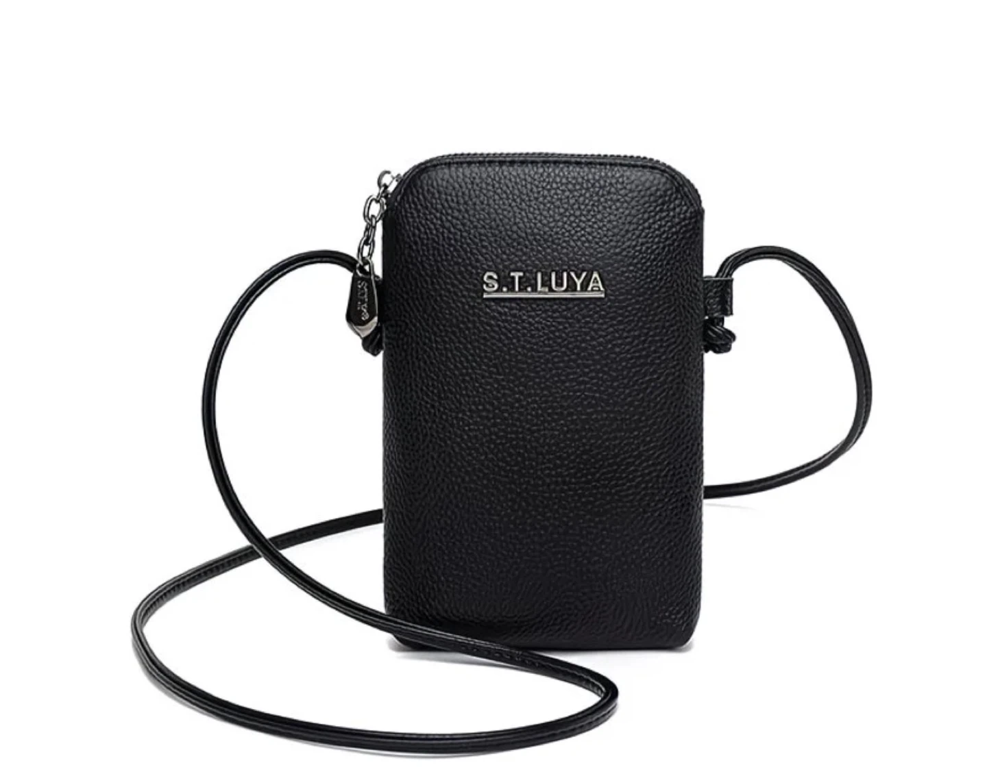 S.T. LUYA Black Faux Leather Phone Bag - photo 2