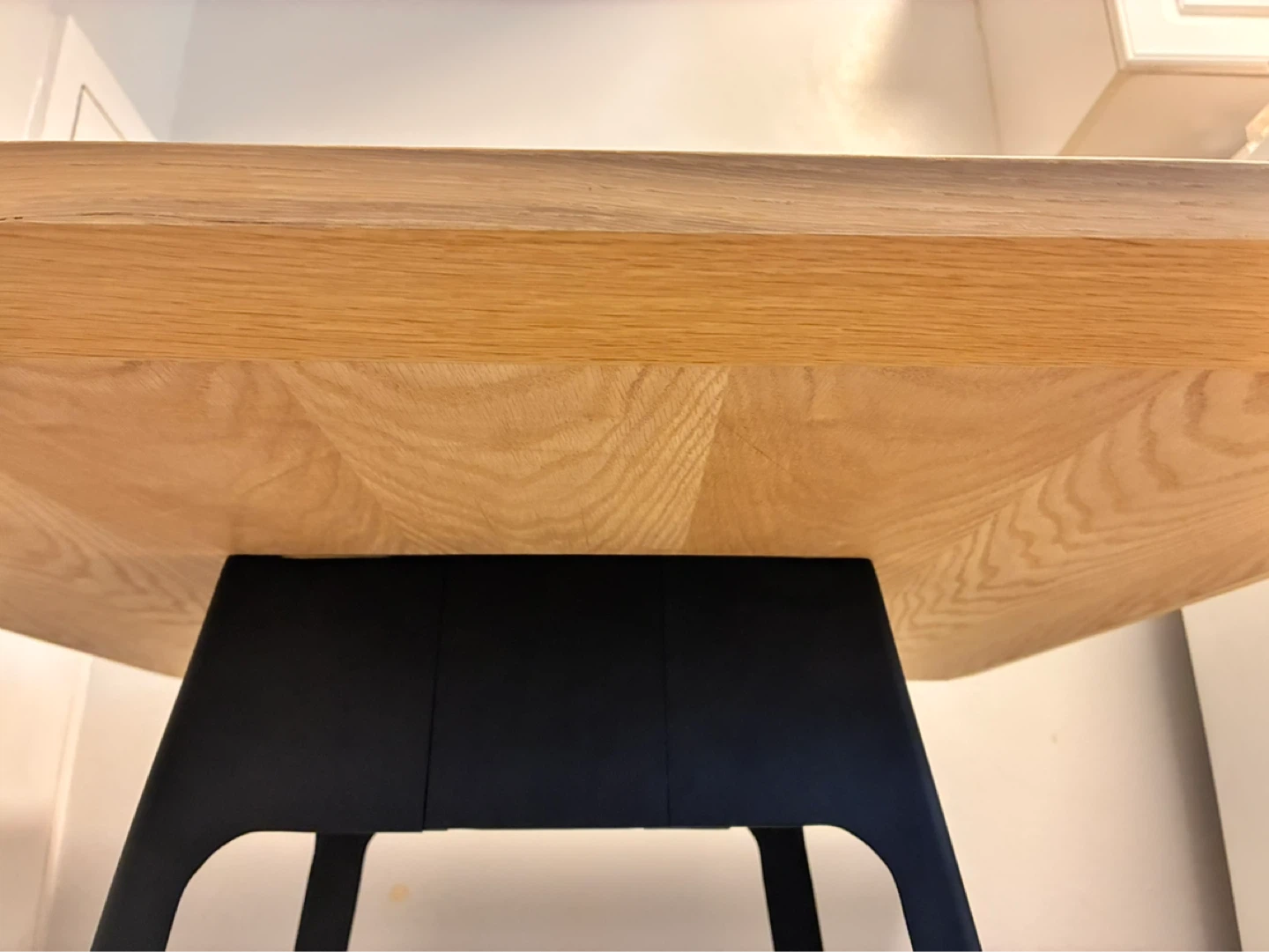 Wood Top Dining Table with Black Legs - 88cm - photo 2